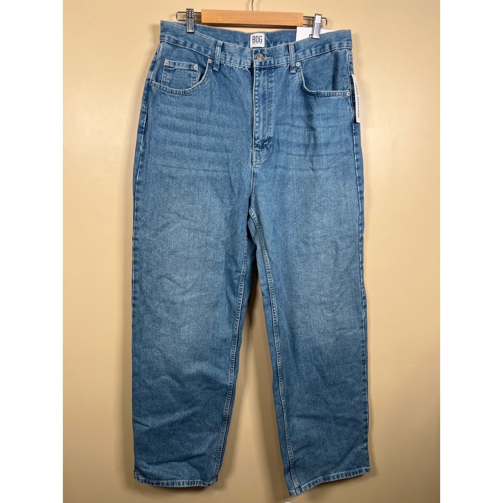 BDG High-Rise Baggy Jeans Womens 33 Blue Denim Relaxed Wide Leg Urban Outfitters